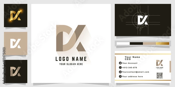 Obraz Letter DK or DX monogram logo
