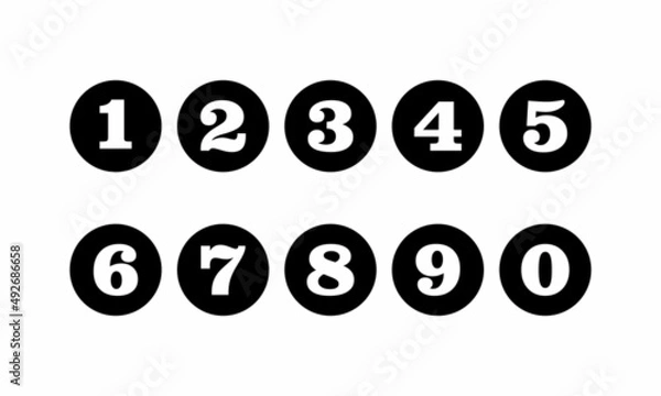 Obraz Classic racing number logo design