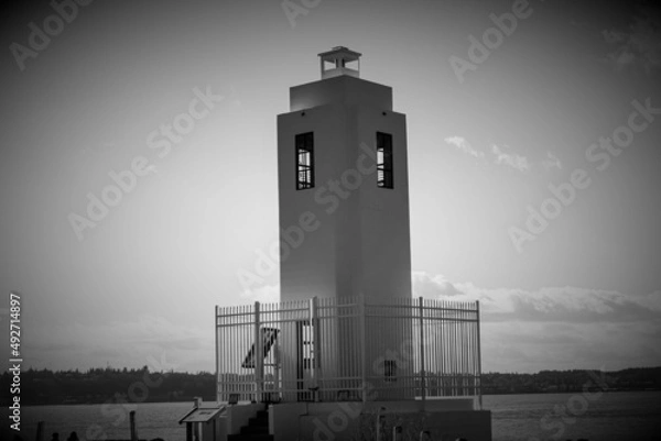 Fototapeta lighthouse at sunset