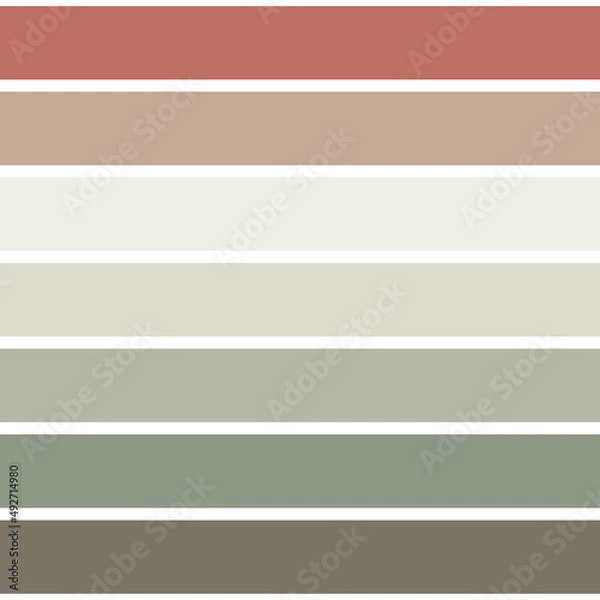 Fototapeta Pattern stripe seamless. Red color mix with brown, gray, beige and green. Background for graphic design, fabric, textile, fashion. Color Trend 2022