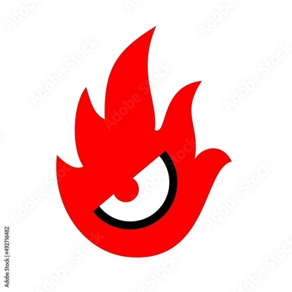 Fototapeta flame eye logo 