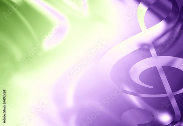 Obraz treble clef music notes illustration