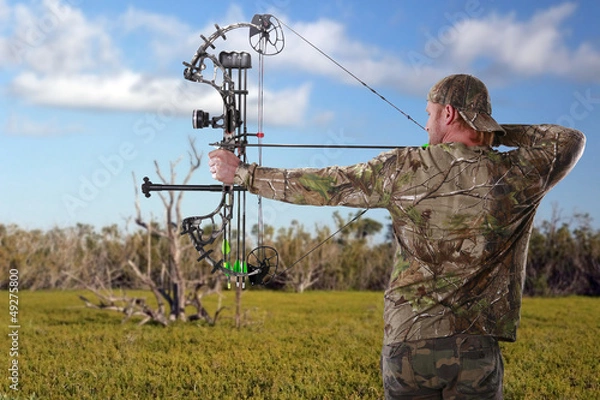 Obraz Hunting with a compound bow