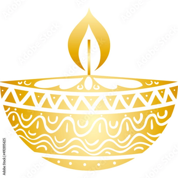 Obraz ornate golden candle