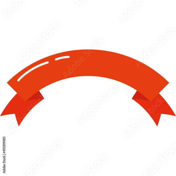 Fototapeta red ribbon element