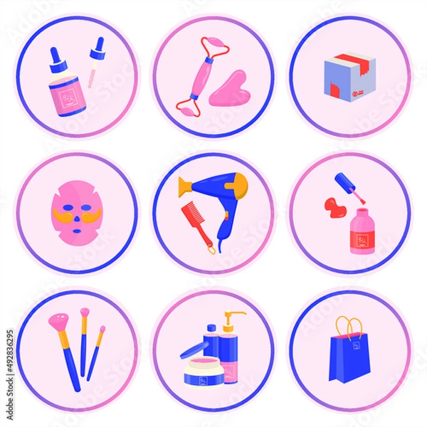Obraz icons for instagram for beauty salon