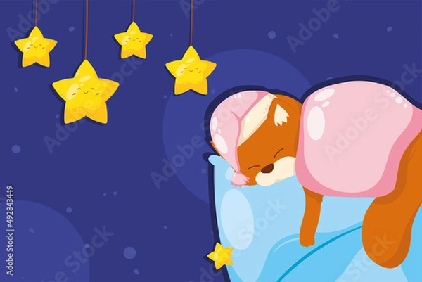 Fototapeta beard sleeping night scene