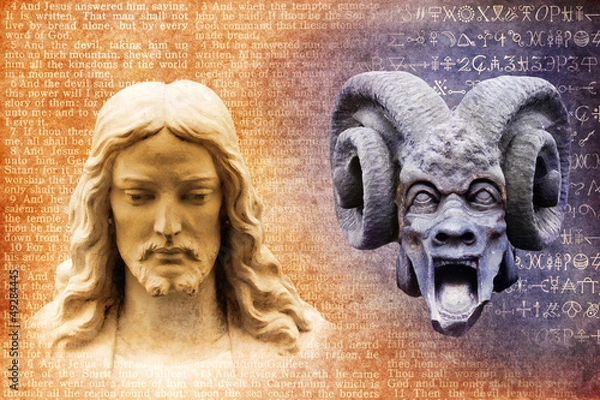 Fototapeta Jezus Chrystus i Szatan Diabeł