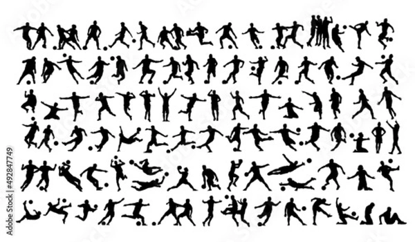 Fototapeta Soccer player silhouette