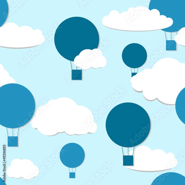 Obraz air balloons seamless pattern