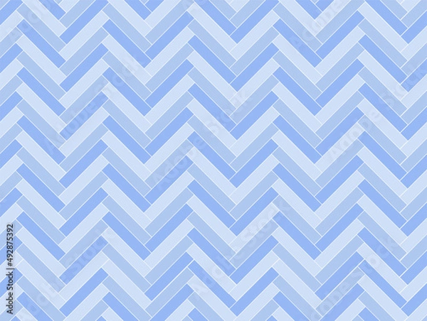 Obraz Vector Blue Herringbone Seamless Pattern, Background, Vector Tile, Wallpaper 