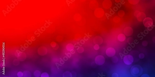 Fototapeta Light Blue, Red vector layout with circles.