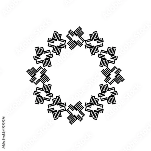 Obraz abstract flat round rotation logo