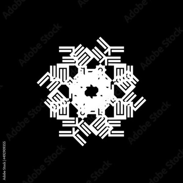 Obraz abstract flat round rotation logo