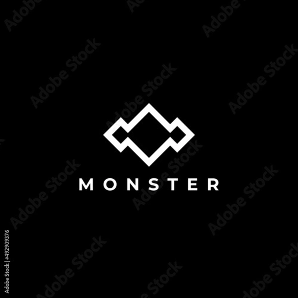 Obraz abstract simple m tech corporate mark logo design