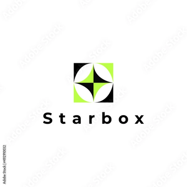 Obraz abstract star box corporate flat design 
