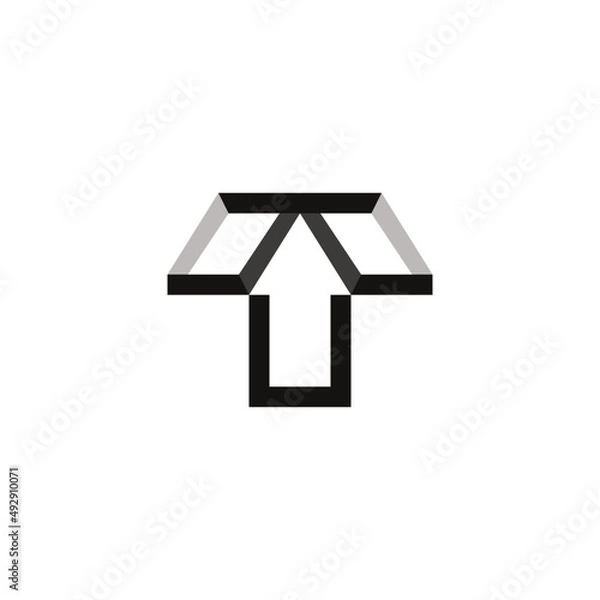 Obraz abstract simple corporate monogram ta arrow mark logo design