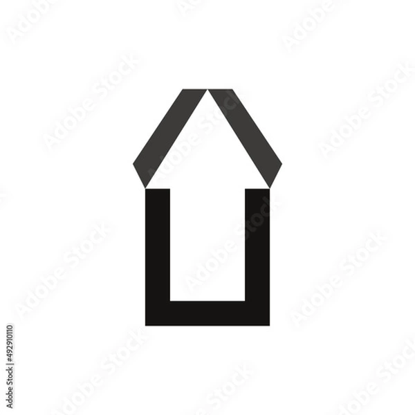 Obraz flat arrow icon negative space