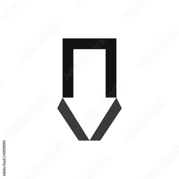 Obraz flat arrow icon negative space