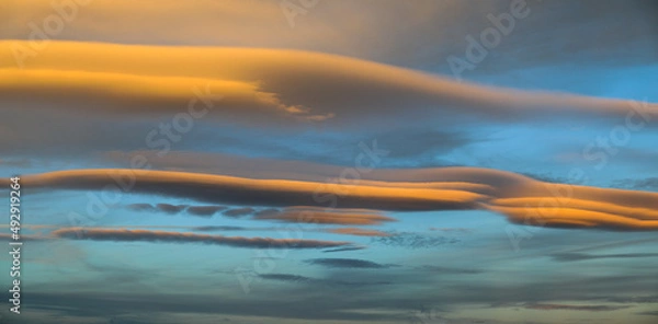 Obraz Lenticular clouds before the storm