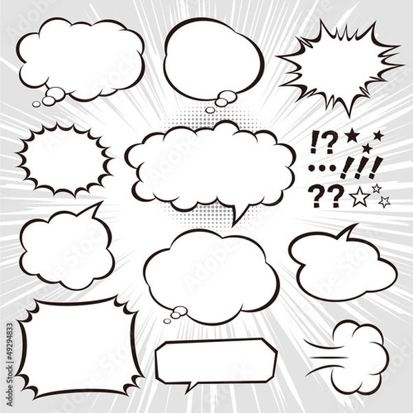 Obraz Komiks, balon, charakter