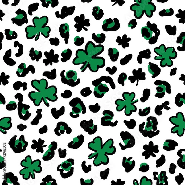Obraz St Patrick's day themed leopard print pattern