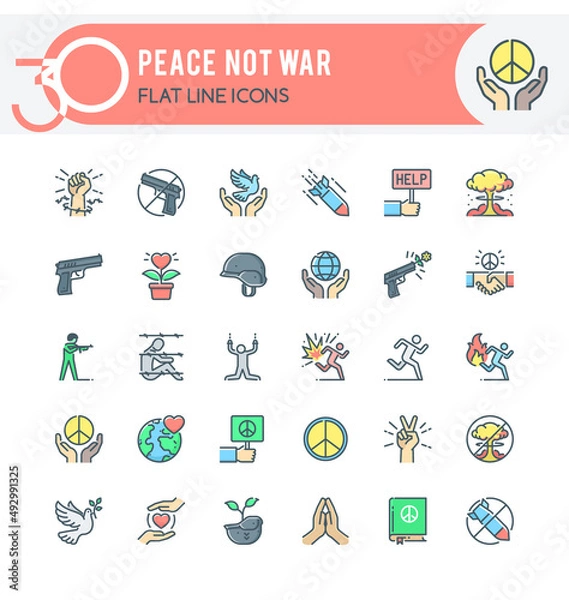 Fototapeta Peace Icons