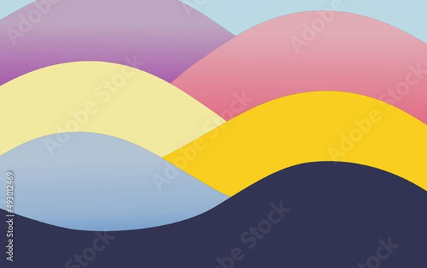 Obraz colorful wave vector graphic for texture or background of any design.