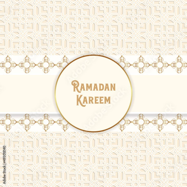 Obraz ramadan kareem with islamic pattern background