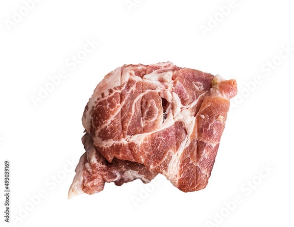 Obraz Fresh raw pork meat with fat