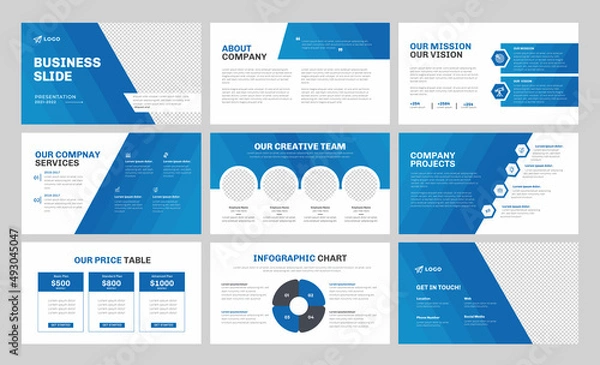 Obraz Business slide template design