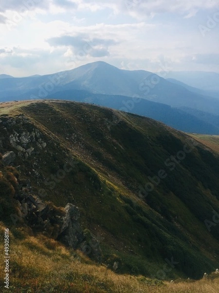 Obraz mountain landscape with clouds