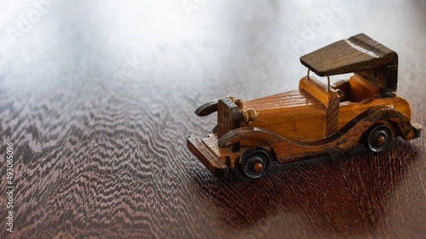 Obraz Drewniany samochód