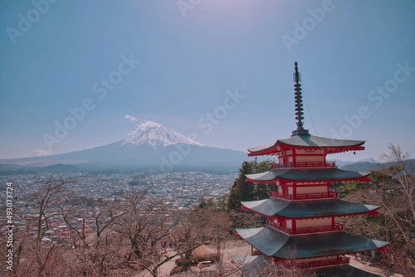 Obraz 五重塔と富士山
