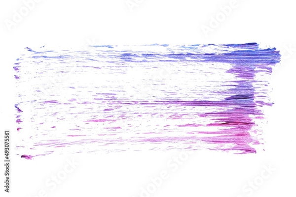 Obraz abstract acrylic watercolor paint brush stroke texture isolated on white background for logo and banner. design, creative, and illustration.