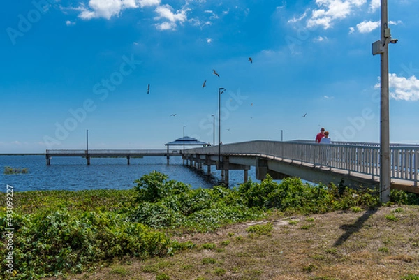 Fototapeta Pier at Lake Okeechobee Park