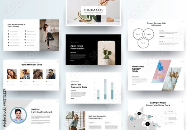 Fototapeta Simple Presentation Layout