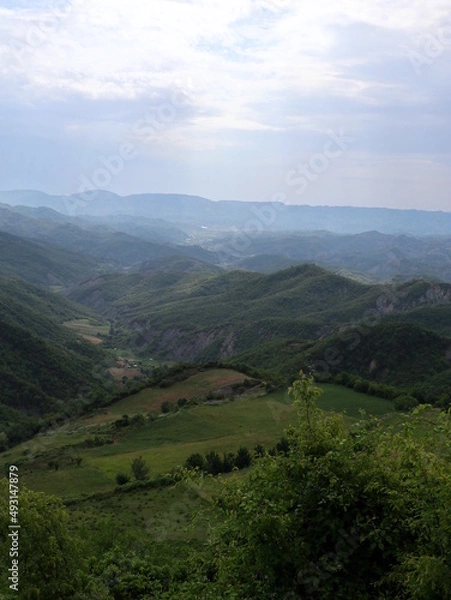 Obraz mountains with dark sky