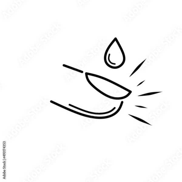 Obraz Nail care icon, polish or gel for nails, manicure salon, thin line web symbol on white background - editable stroke vector illustration