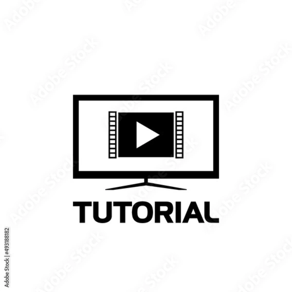 Fototapeta Tutorial icon isolated on white background