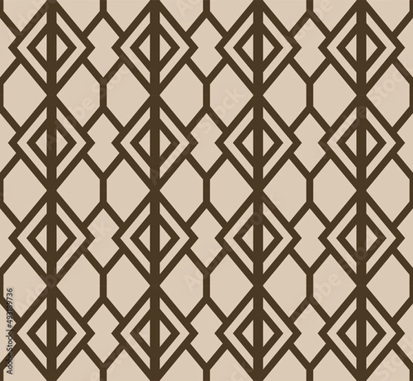 Fototapeta Japanese Overlap Diamond Vector Seamless Pattern