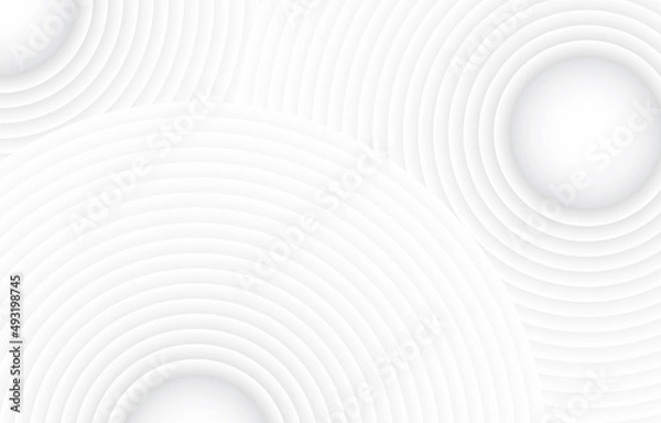 Fototapeta white minimal gradient circle papercut background