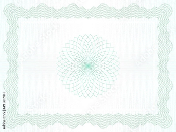 Fototapeta Guilloche background for certificate or diploma and currency design