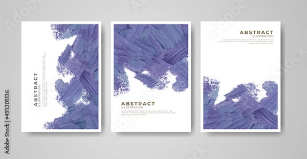 Fototapeta Set of bright colorful vector watercolor background. Abstract illustration