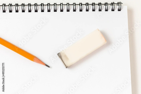 Obraz Eraser and graphite pencil