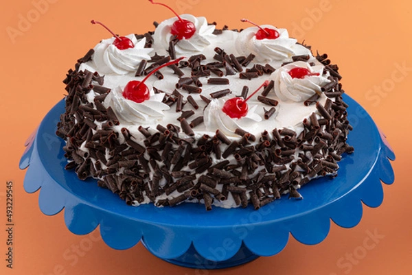 Obraz chocolate cake with cherry