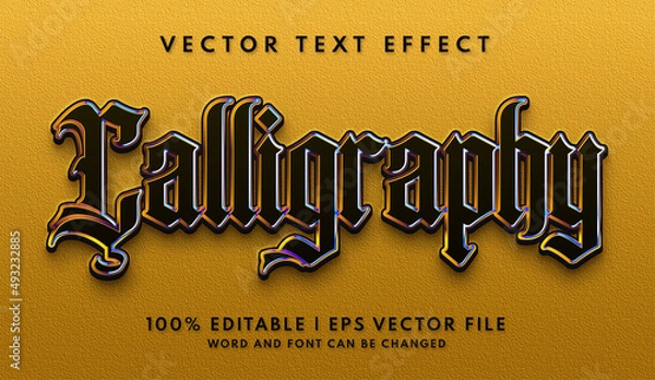 Obraz Calligraphy text effect style