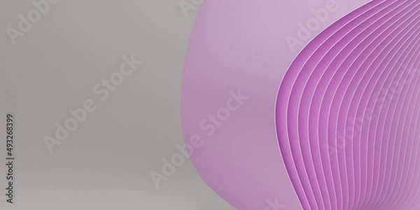 Fototapeta Pink Artistic Shaped 3d Render Image with White Background