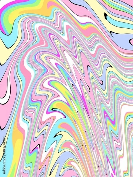 Fototapeta Colored Abstract Waves