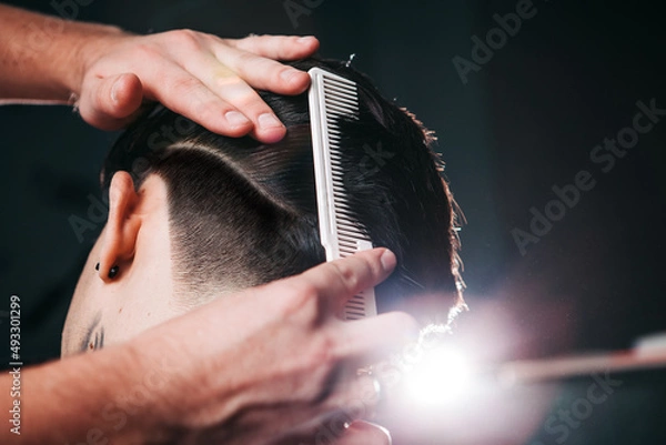 Obraz person working on laptop